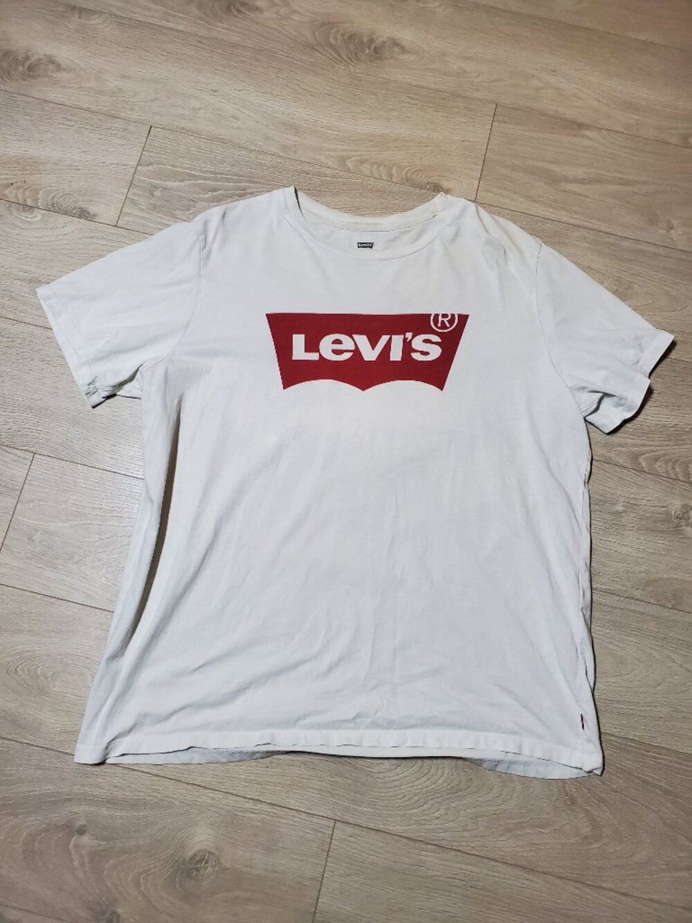 Levi's White T-Shirt With Levi's Logo Red Men's XL Short Sleeve